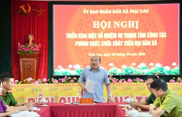 Công an xã Trại Cau tích cực tuyên truyền phòng cháy, chữa cháy