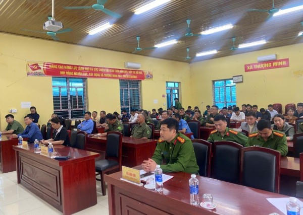 Phòng Tham mưu, Công an tỉnh tuyên truyền, vận động Nhân dân phòng, chống ma túy tại xã Thượng Minh