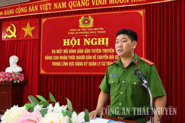 Công an phường Phúc Thuận ra mắt mô hình dân vận về chuyển đổi số