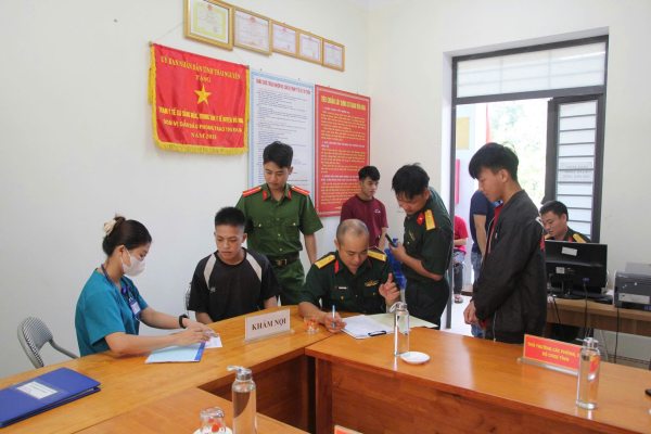 Xã Sảng Mộc khám sơ tuyển nghĩa vụ quân sự và nghĩa vụ Công an