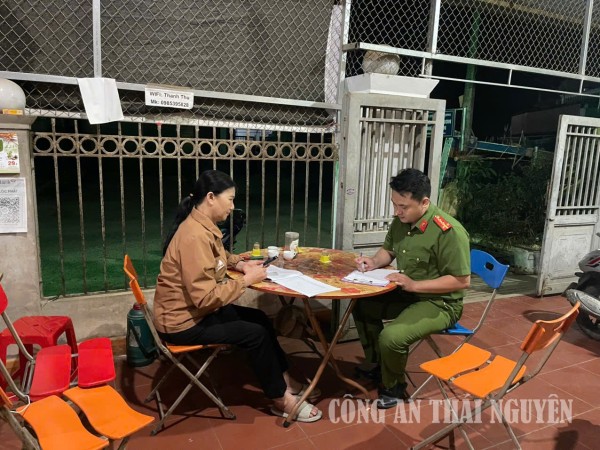 Công an xã Bạch Thông kiểm tra, chấn chỉnh vi phạm tại các cơ sở lưu trú
