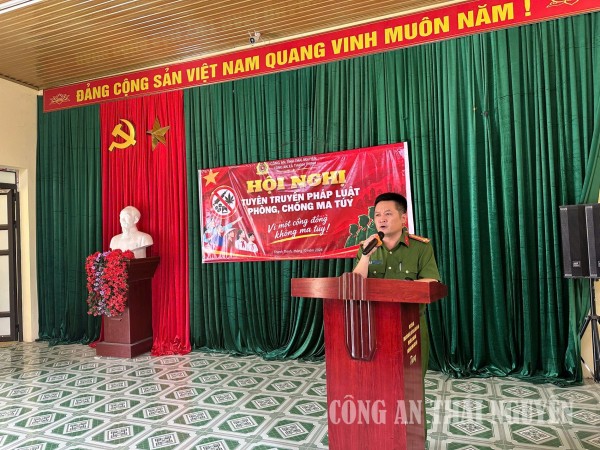 Công an xã Thanh Thịnh đẩy mạnh tuyên truyền pháp luật về phòng, chống ma tuý tại cơ sở