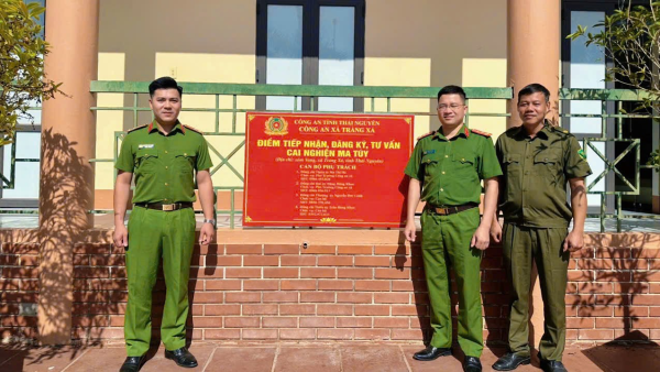 Công an xã Tràng Xá triển khai điểm tư vấn, tiếp nhận và hỗ trợ cai nghiện ma túy