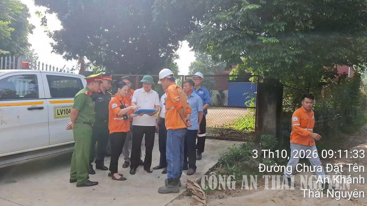 Đoàn kiểm tra thực trạng các hạng mục, công trình.