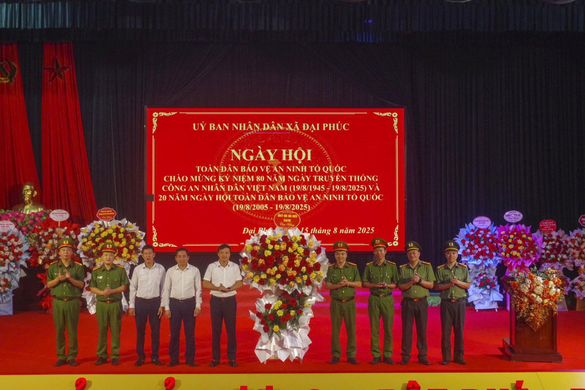 Xã Đại Phúc tổ chức Lễ kỷ niệm 80 năm Ngày truyền thống lực lượng CAND Việt Nam (19/8/1945-19/8/2025) và 20 năm Ngày hội toàn dân bảo vệ ANTQ (19/8/2005-19/8/2025)
