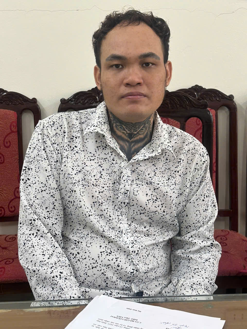 Đối tượng Nguyễn Thế Nghĩa tại cơ quan Công an