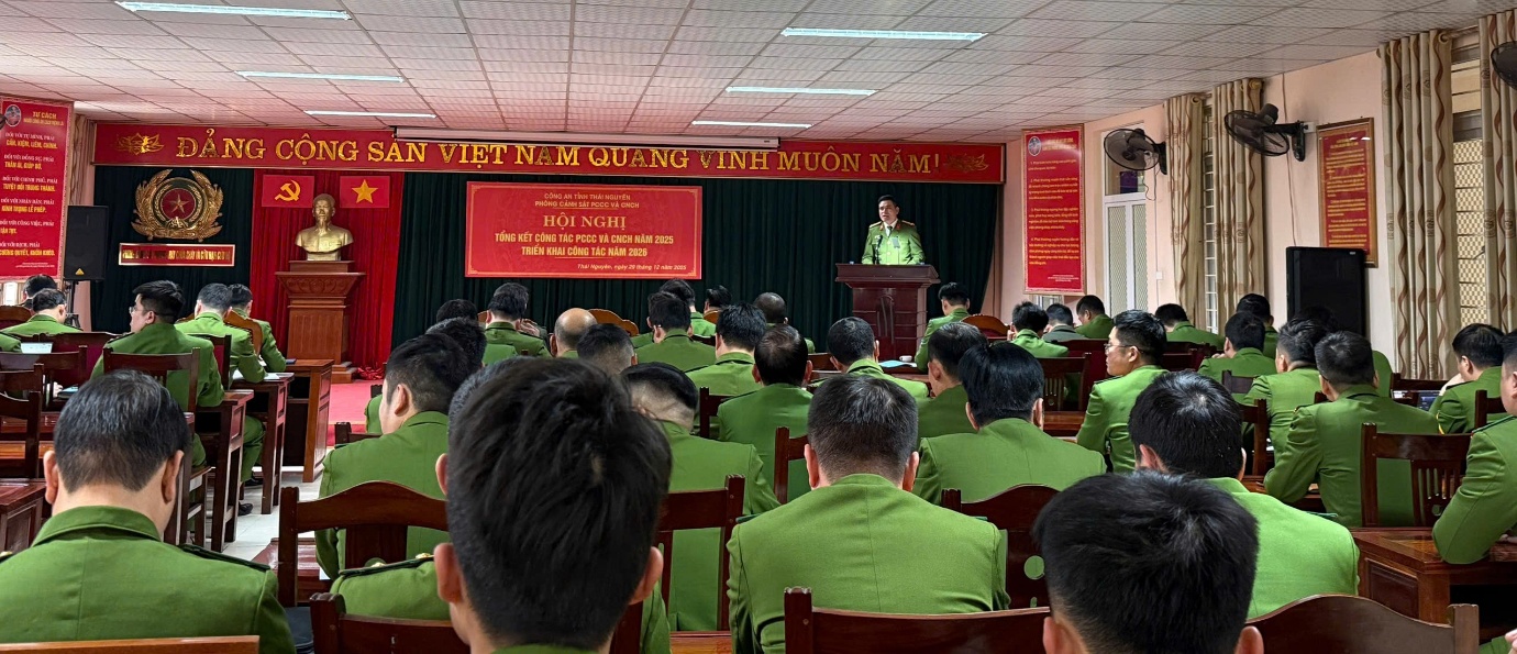 Phòng Cảnh sát phòng cháy, chữa cháy và cứu nạn, cứu hộ tổng kết công tác năm 2025, triển khai nhiệm vụ năm 2026