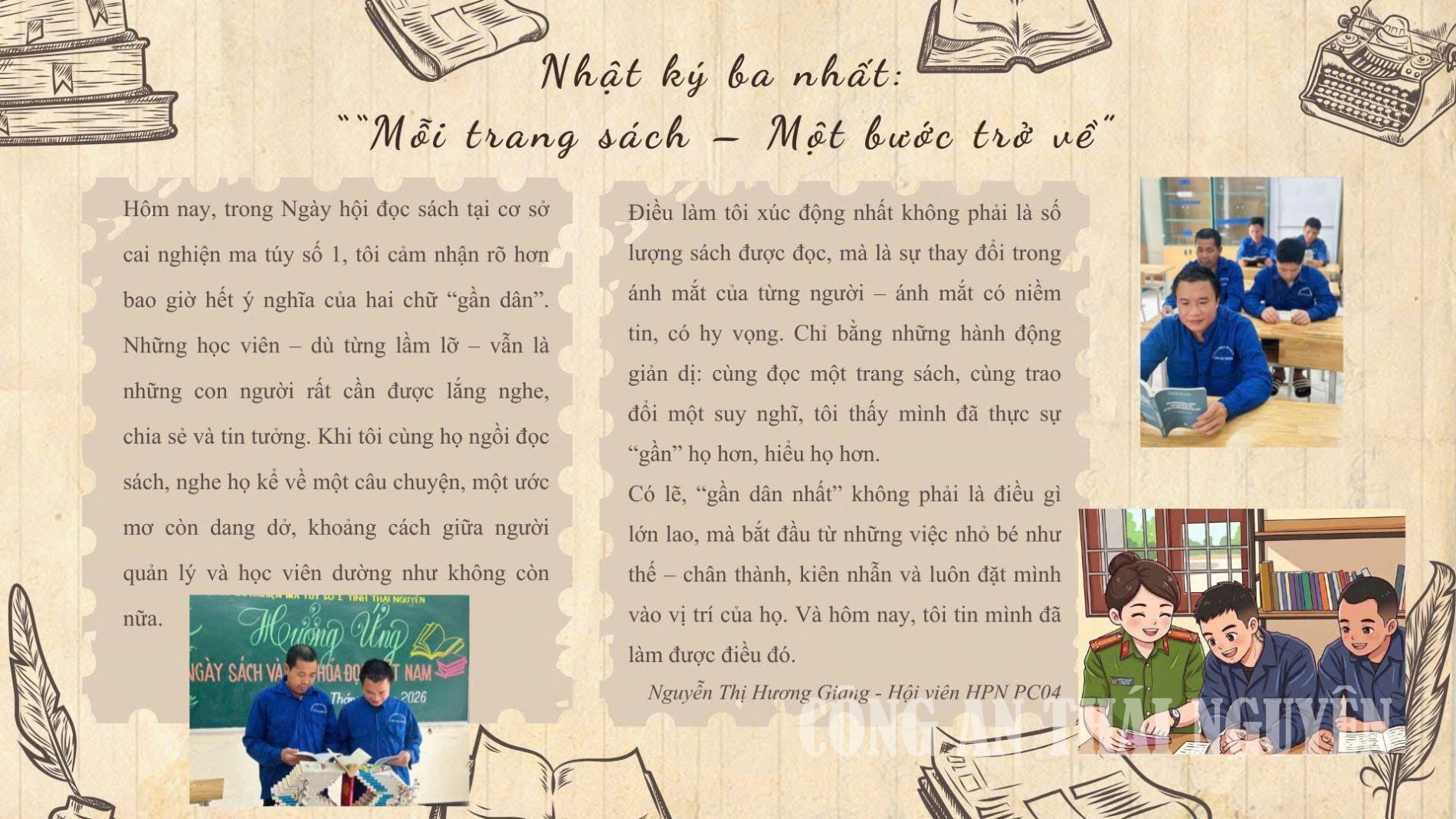 “Nhật ký Ba nhất” - Lan tỏa hình ảnh đẹp nữ chiến sĩ Công an Thái Nguyên.