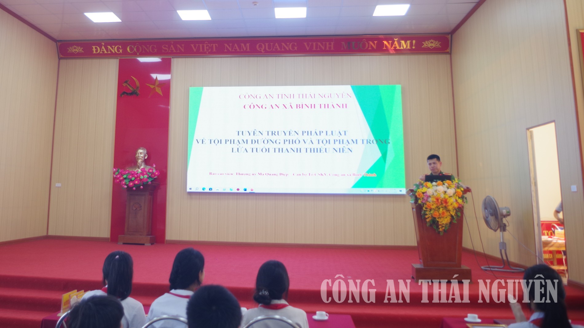 Công an xã Bình Thành đẩy mạnh tuyên truyền phòng, chống tội phạm trong thanh thiếu niên