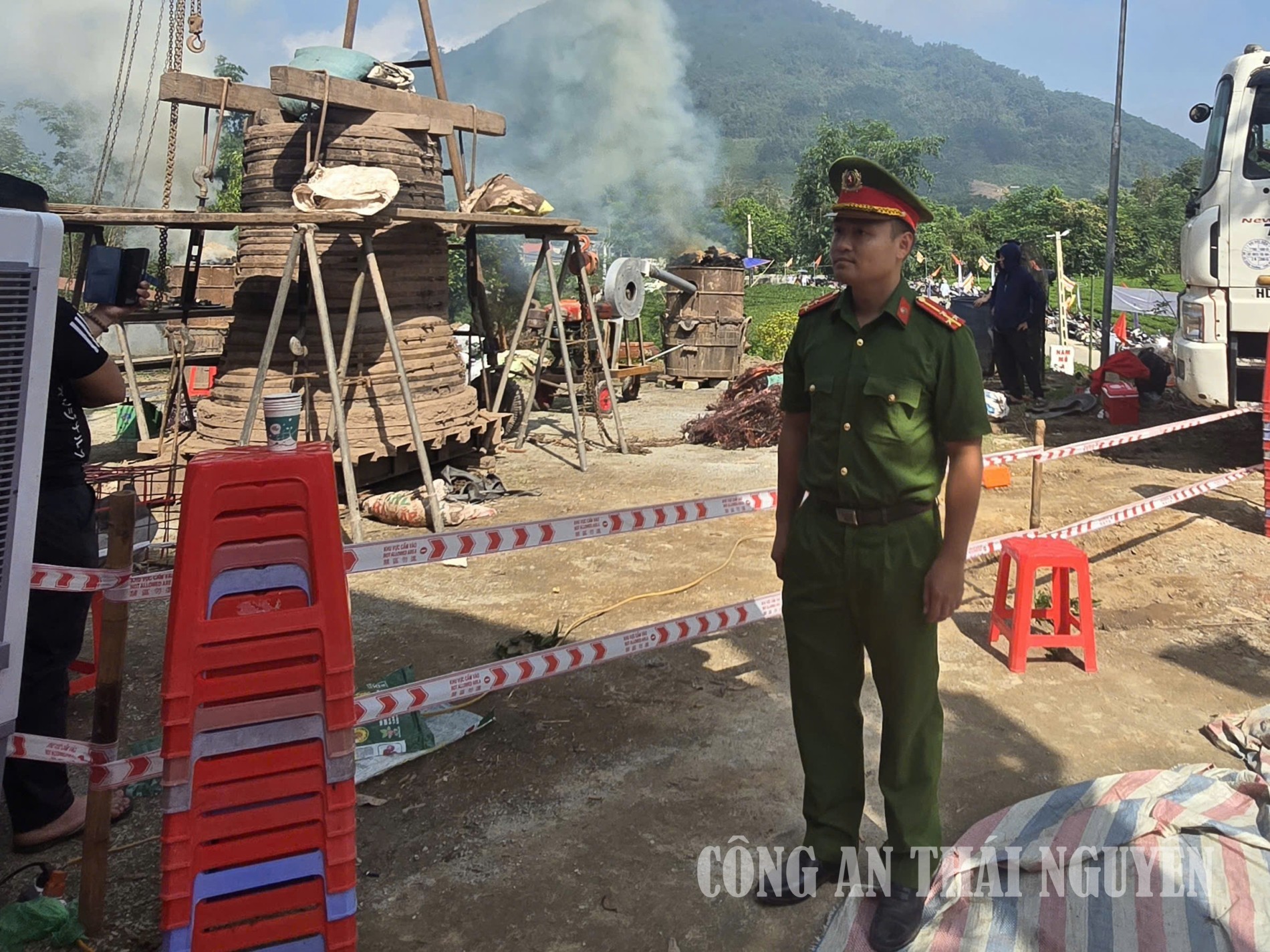 CAX LA BẰNG đảm bảo ANTT Lễ Phật đản và đúc đại hồng chung tại chùa Thanh La, xã La Bằng 24 05 2026