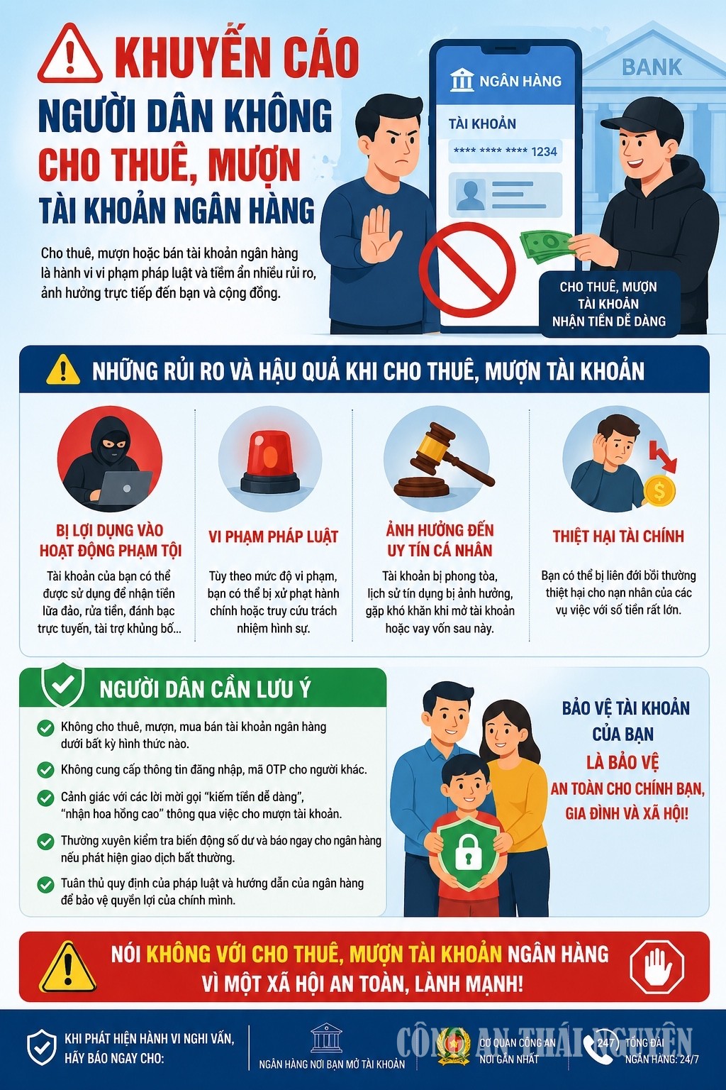 Cảnh báo vi phạm pháp luật liên quan hoạt động cho thuê, cho mượn và mua bán tài khoản ngân hàng