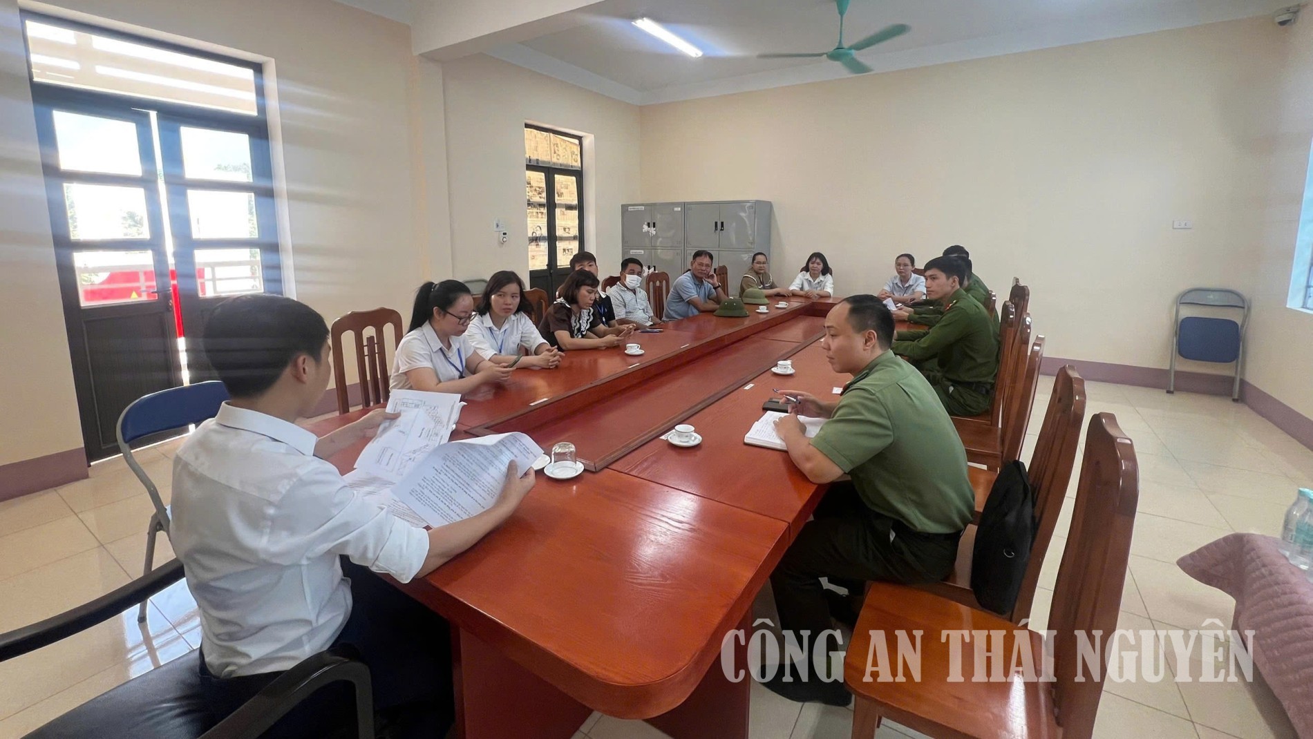 Công an xã An Khánh bảo đảm ANTT tại điểm thi Trường THPT Đội Cấn