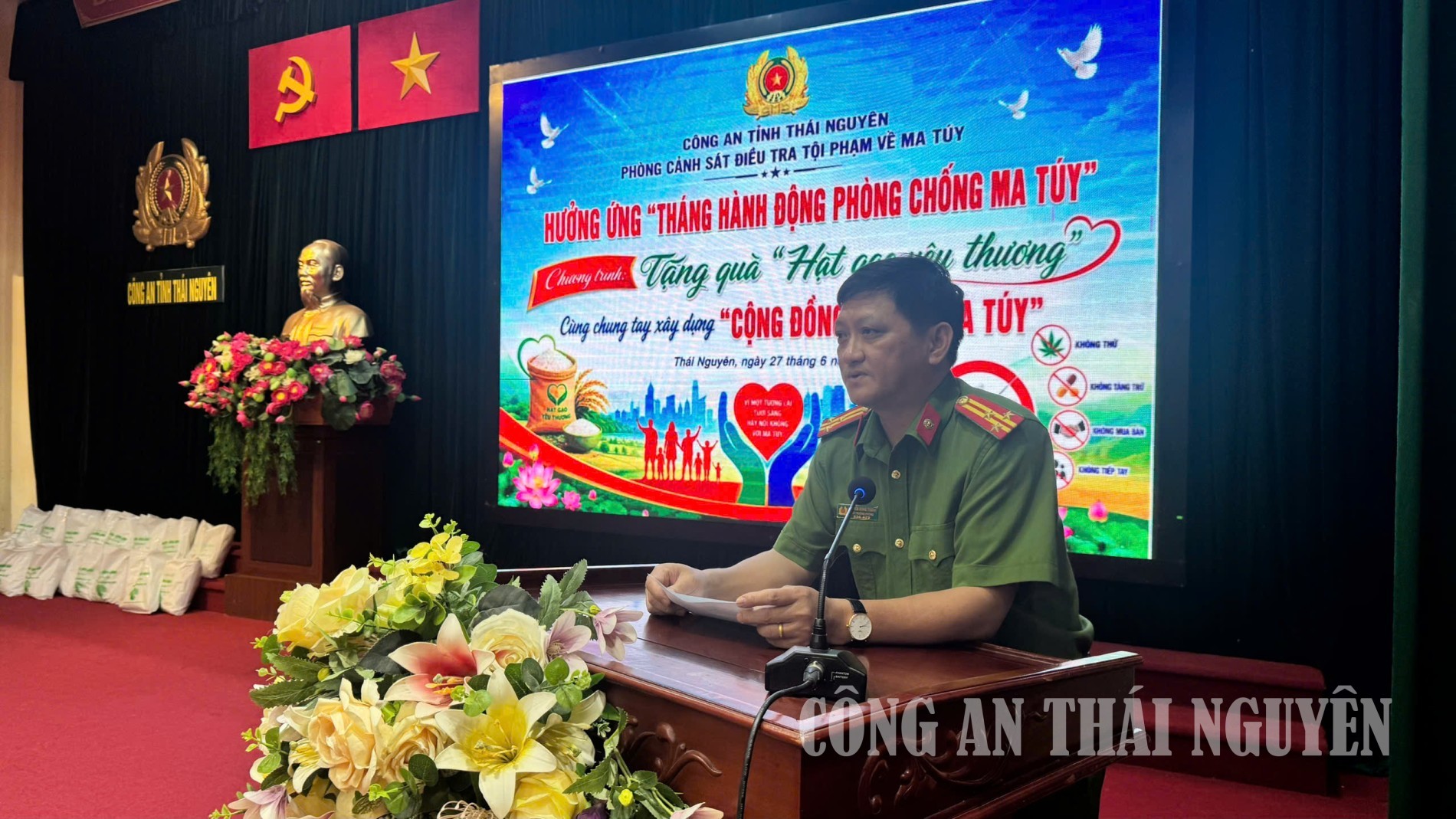 Hưởng ứng Tháng hành động phòng, chống ma túy năm 2026 và Ngày Quốc tế phòng, chống ma túy, Ngày toàn dân phòng, chống ma túy (26/6), Phòng Cảnh sát điều tra tội phạm về ma túy Công an tỉnh Thái Nguyên đã chủ trì, phối hợp với các đơn vị li