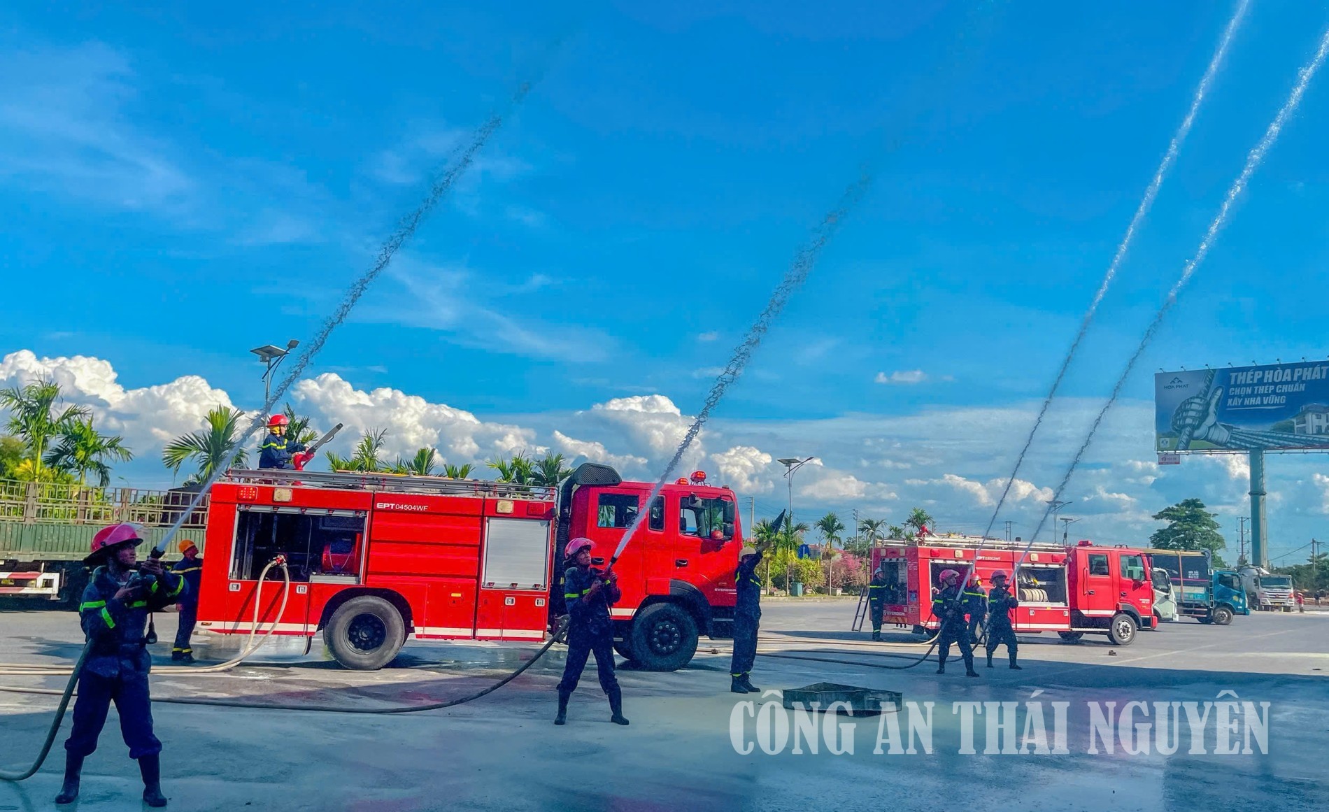 Thực tập phương án chữa cháy, CNCH tại trạm dừng nghỉ Hải Đăng