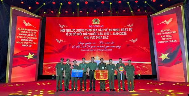 Đội tuyển Thái Nguyên xuất sắc giành giải B toàn đoàn tại Hội thi lực lượng tham gia bảo vệ an ninh, trật tự ở cơ sở giỏi lần thứ I, năm 2026 khu vực phía Bắc