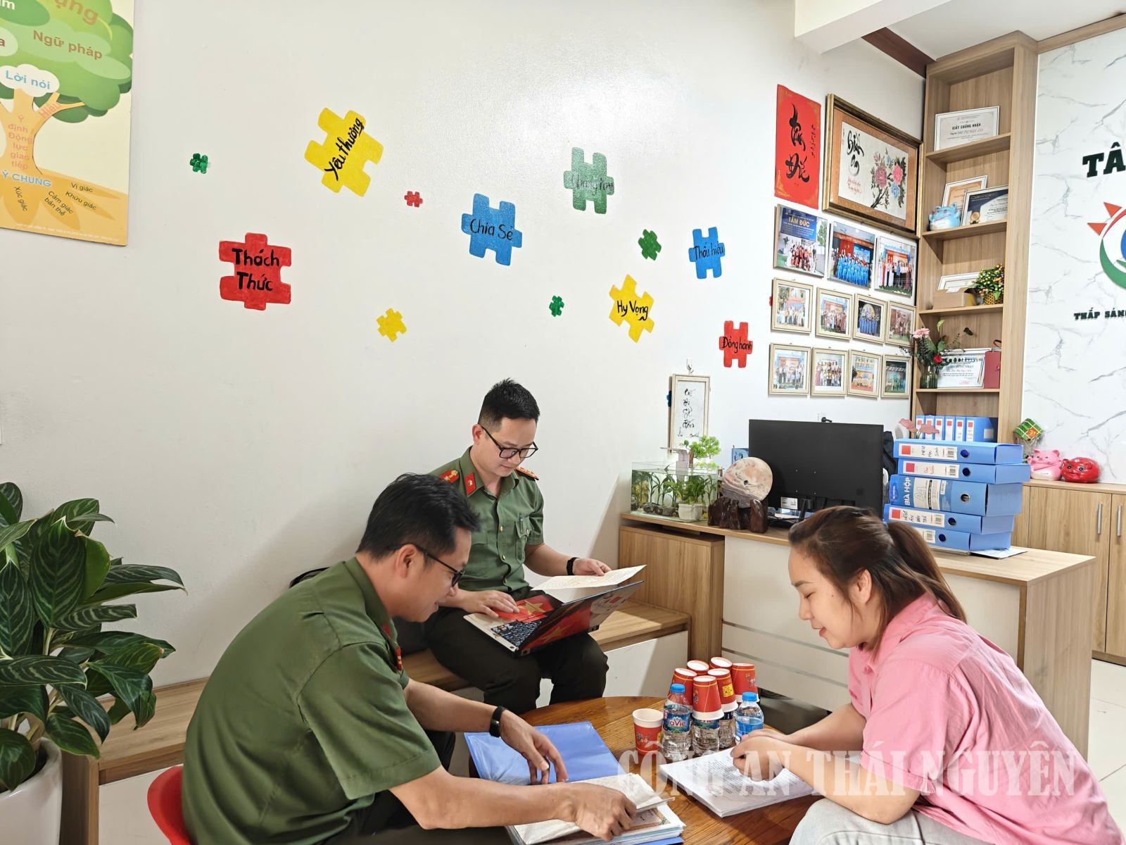 Công an phường Trung Thành bảo đảm an ninh, trật tự trong lĩnh vực giáo dục