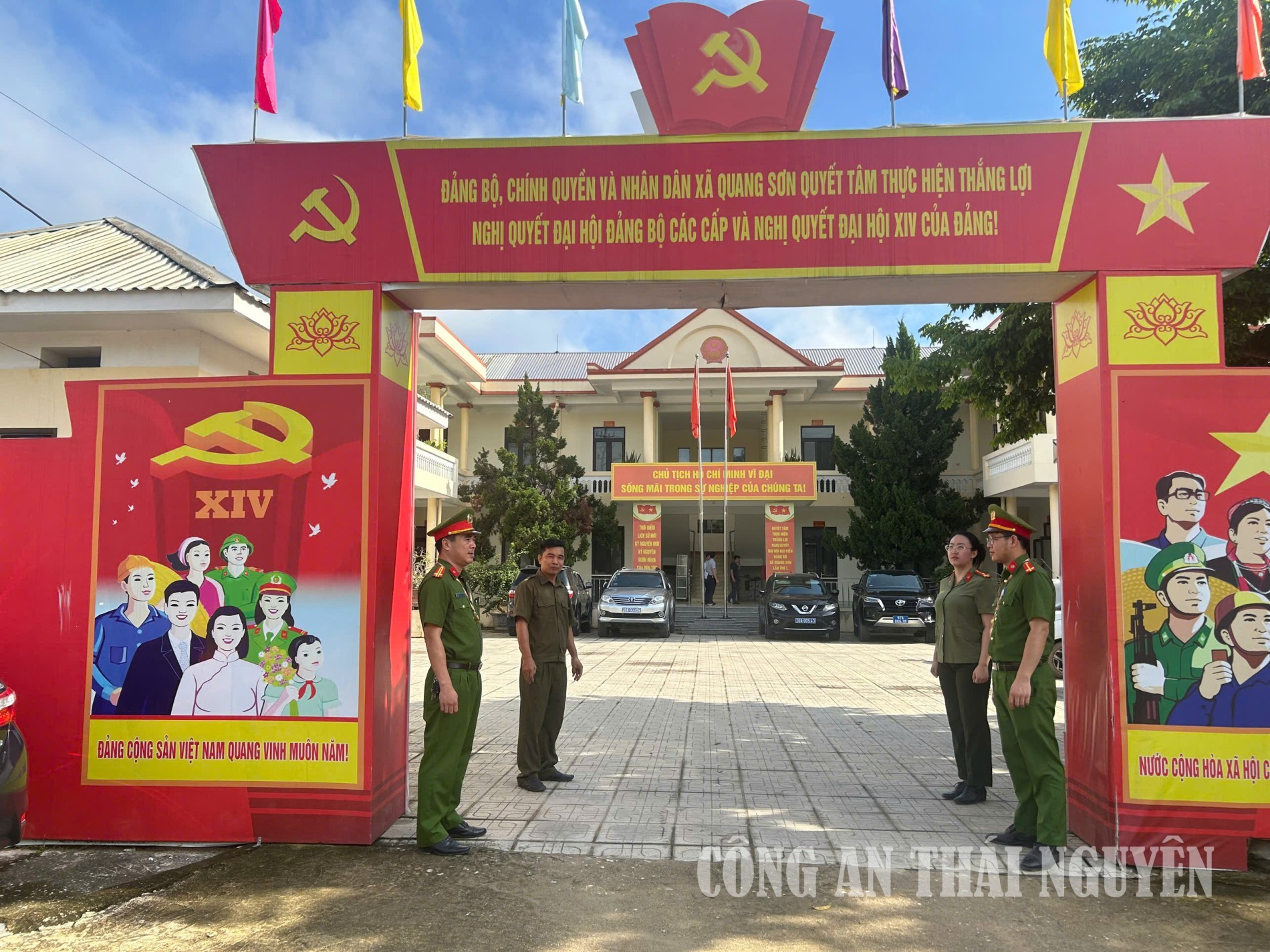 Công an xã Quang Sơn đảm bảo ANTT vòng ngoài
