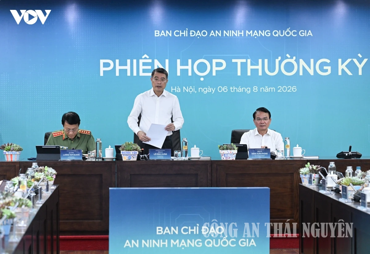 Thủ tướng Lê Minh Hưng chủ trì Phiên họp thường kỳ của Ban Chỉ đạo An ninh mạng quốc gia (Nguồn: VOV)