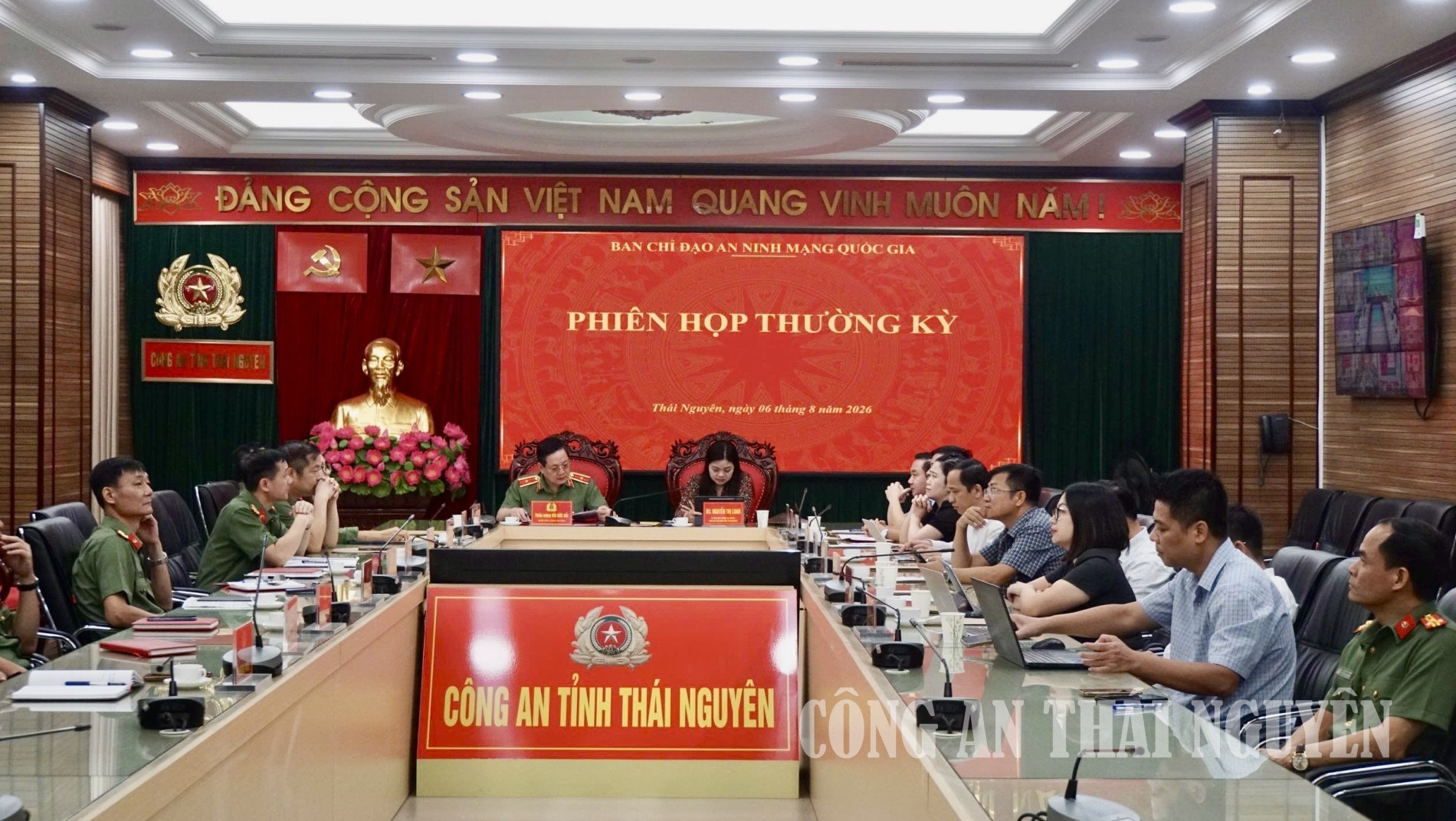 Các đại biểu dự Phiên họp tại điểm cầu tỉnh Thái Nguyên