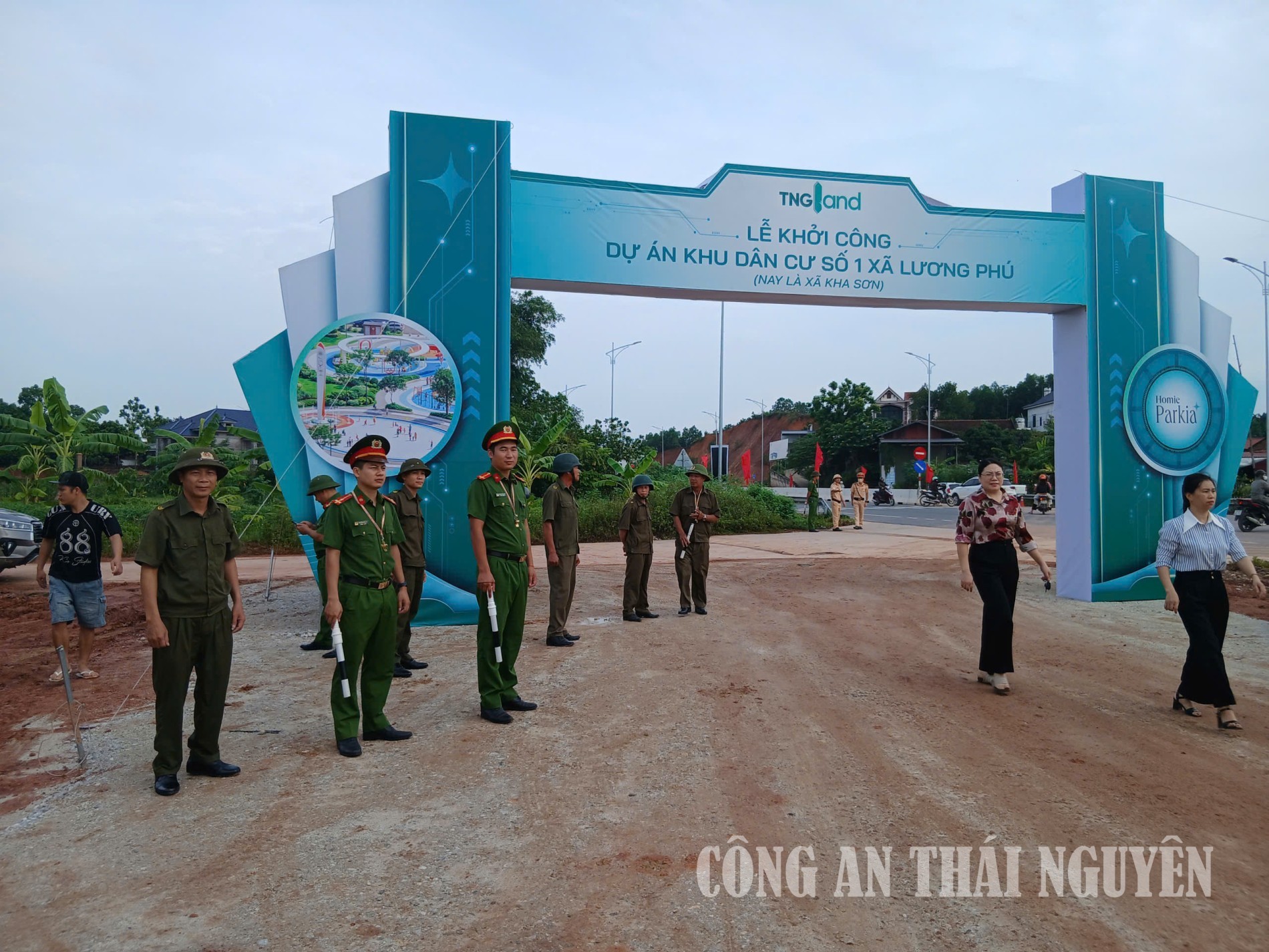 Bảm đảm an ninh, trật tự lễ khởi công dự án khu dân cư số 01 Lương Phú, xã Kha Sơn.