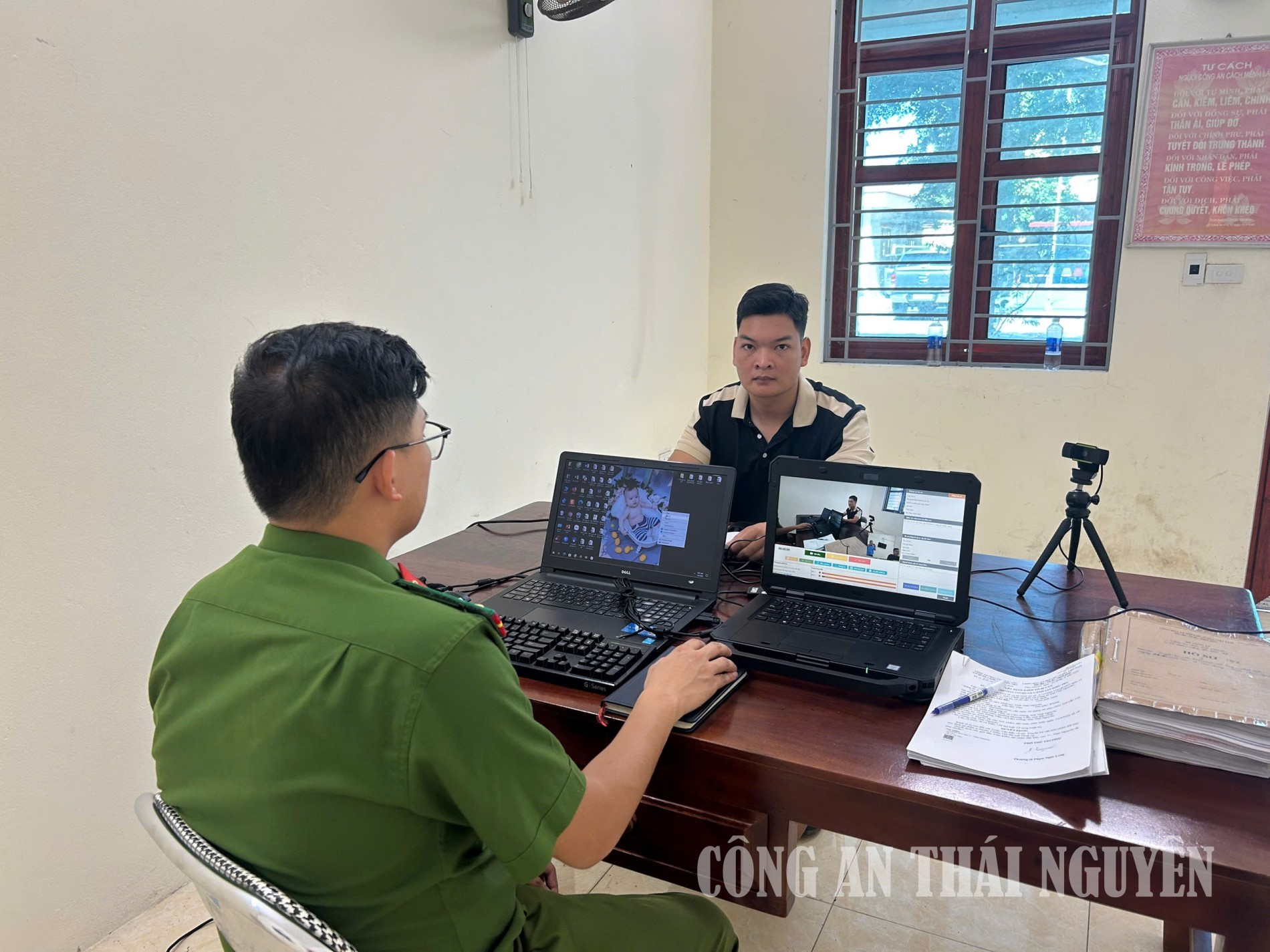 Cơ quan điều tra làm việc với đối tượng Triệu Văn Bắc