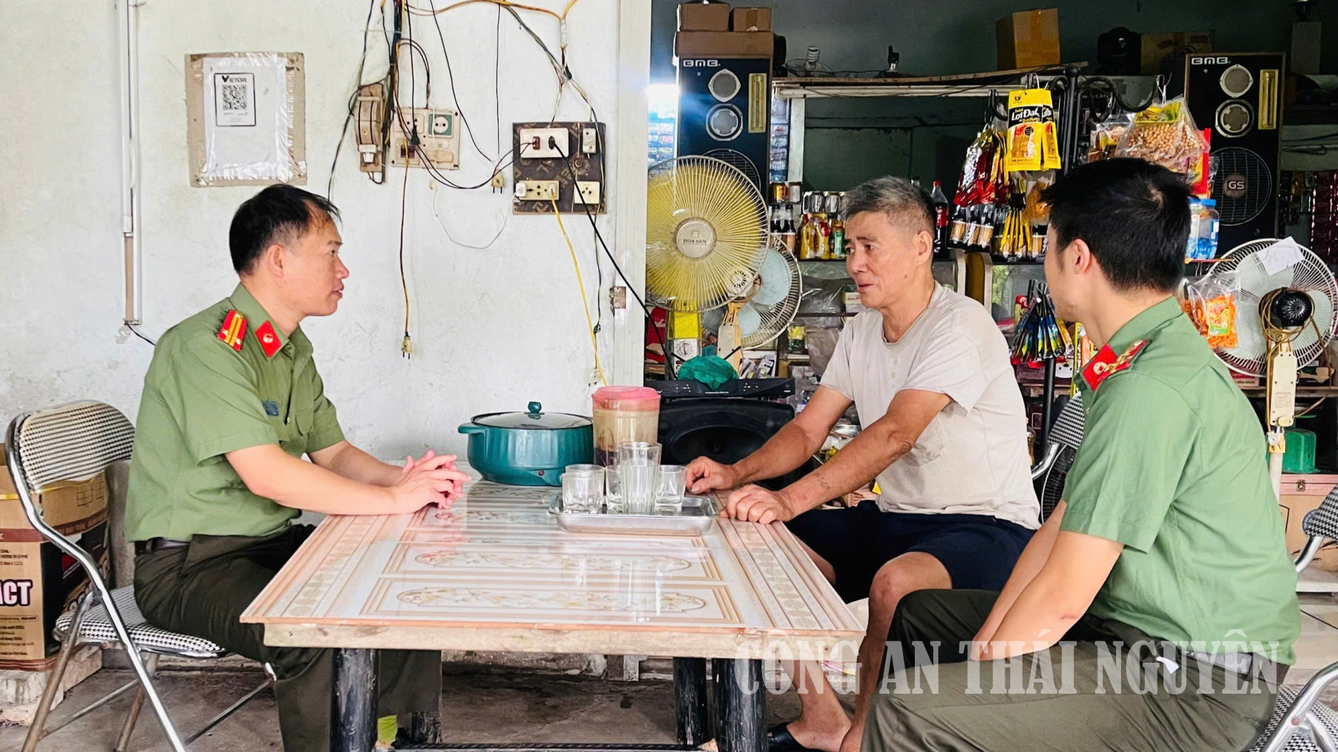 Công an phường Bách Quang nắm tình hình liên quan giải phóng mặt bằng Khu công nghiệp Sông Công 2