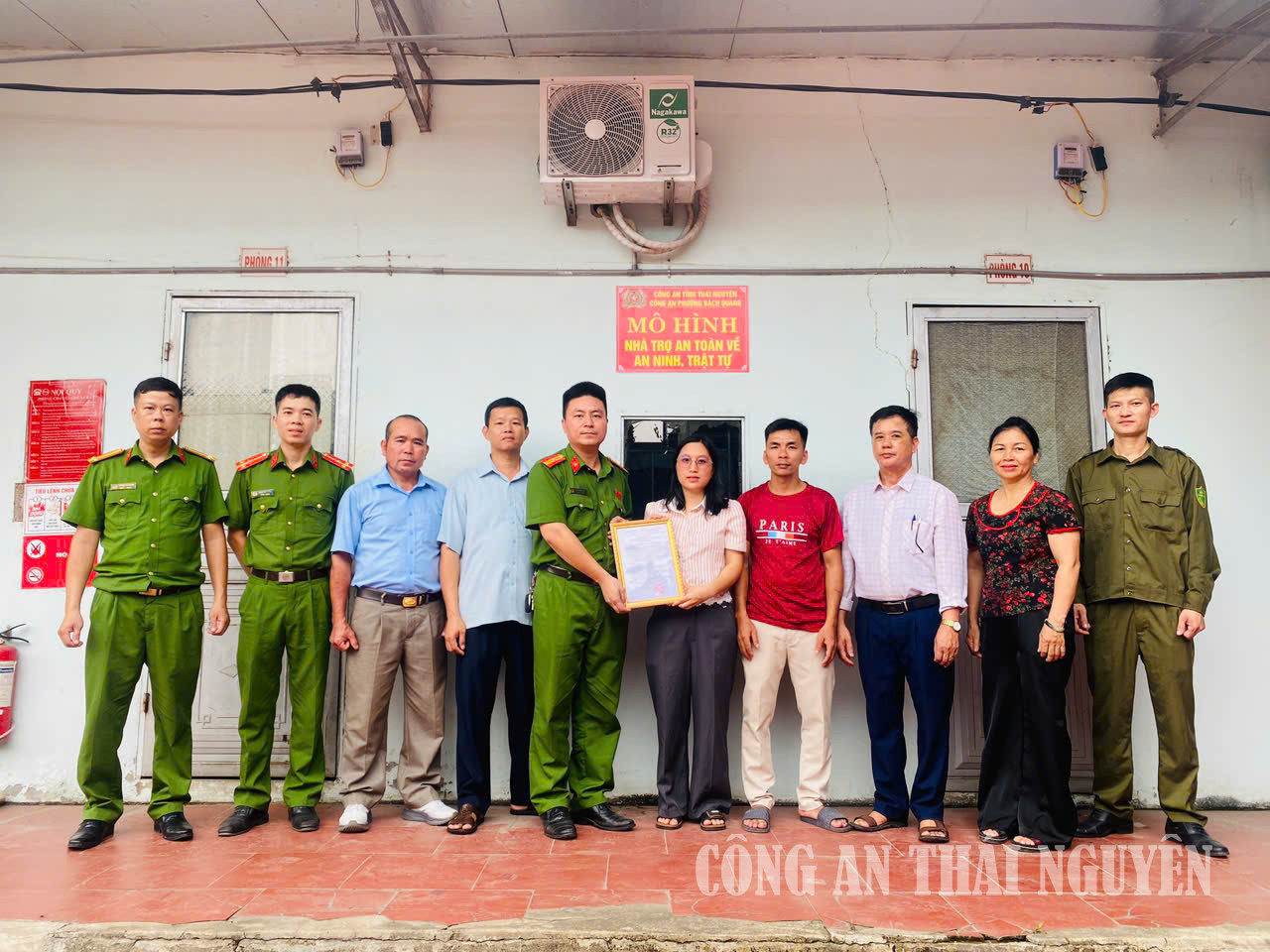 Công an phường Bách Quang ra mắt mô hình “Khu nhà trọ an toàn về an ninh trật tự”.