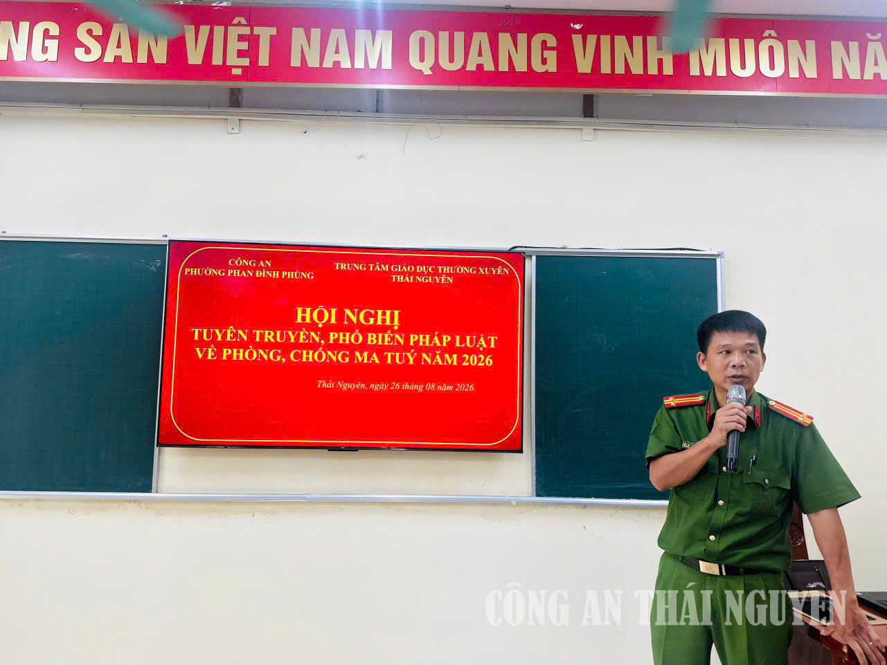 Công an phường Phan Đình Phùng tuyên truyền pháp luật về phòng, chống ma túy