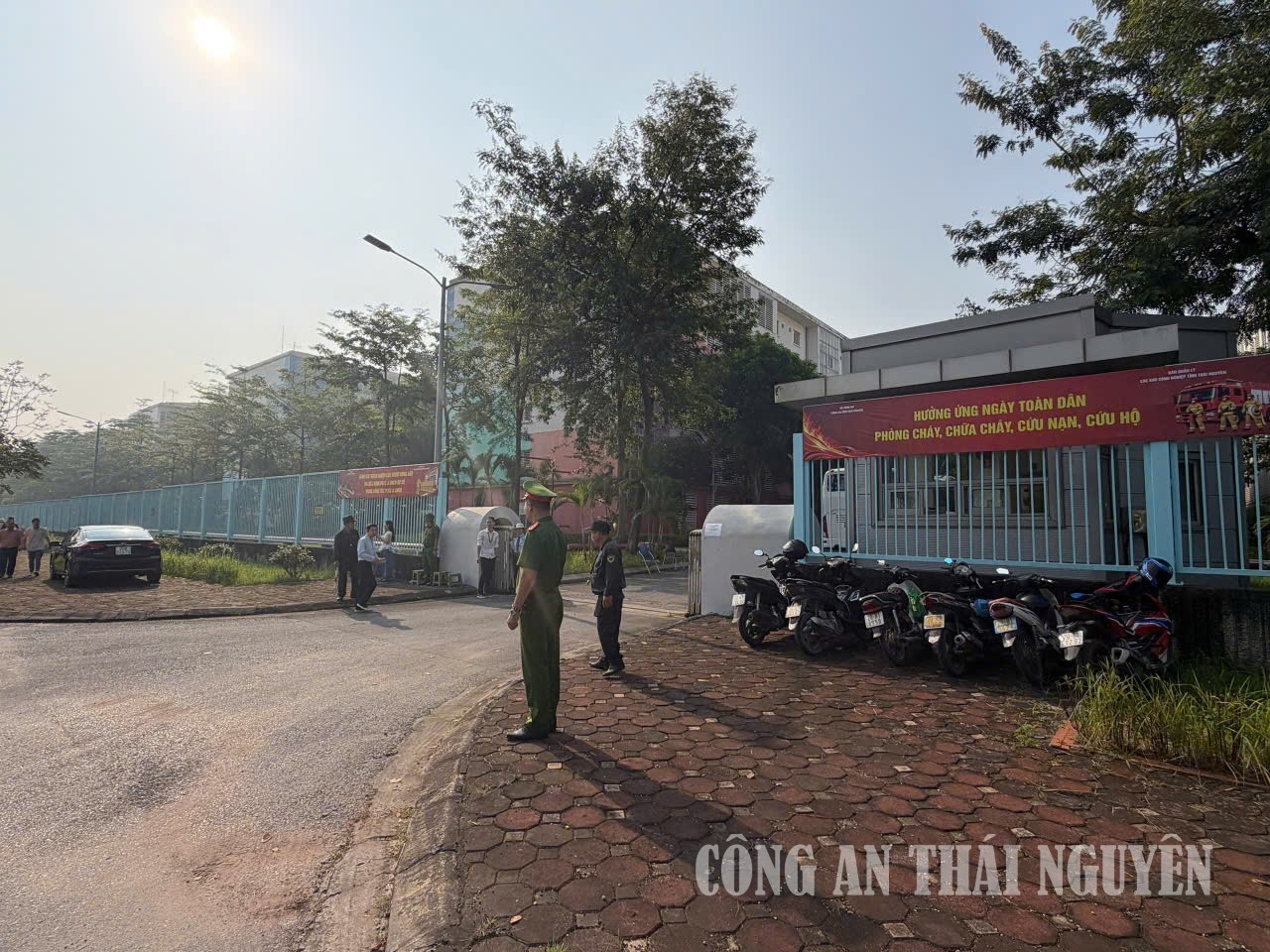 Đồn Công an KCN Yên Bình làm nhiệm vụ bảo đảm ANTT phục vụ thực tập phương án.