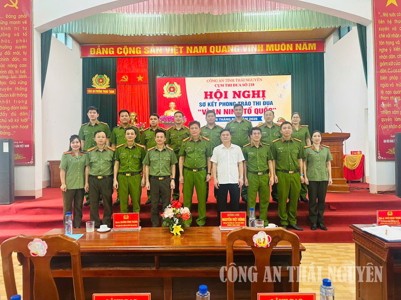 Cụm thi đua cơ sở số 218 tổ chức Hội nghị sơ kết 6 tháng đầu năm 2026.