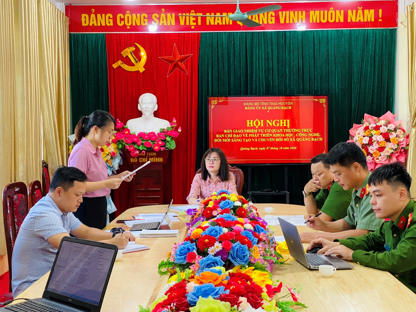 Công an xã Quảng Bạch tiếp nhận nhiệm vụ Cơ quan thường trực Ban chỉ đạo thực hiện Nghị quyết số 57