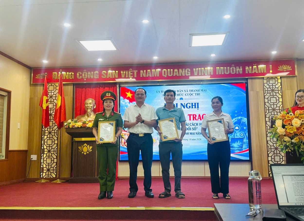 Công an xã Thanh Mai đạt nhiều giải cao tại cuộc thi tìm hiểu về cải cách hành chính và chuyển đổi số