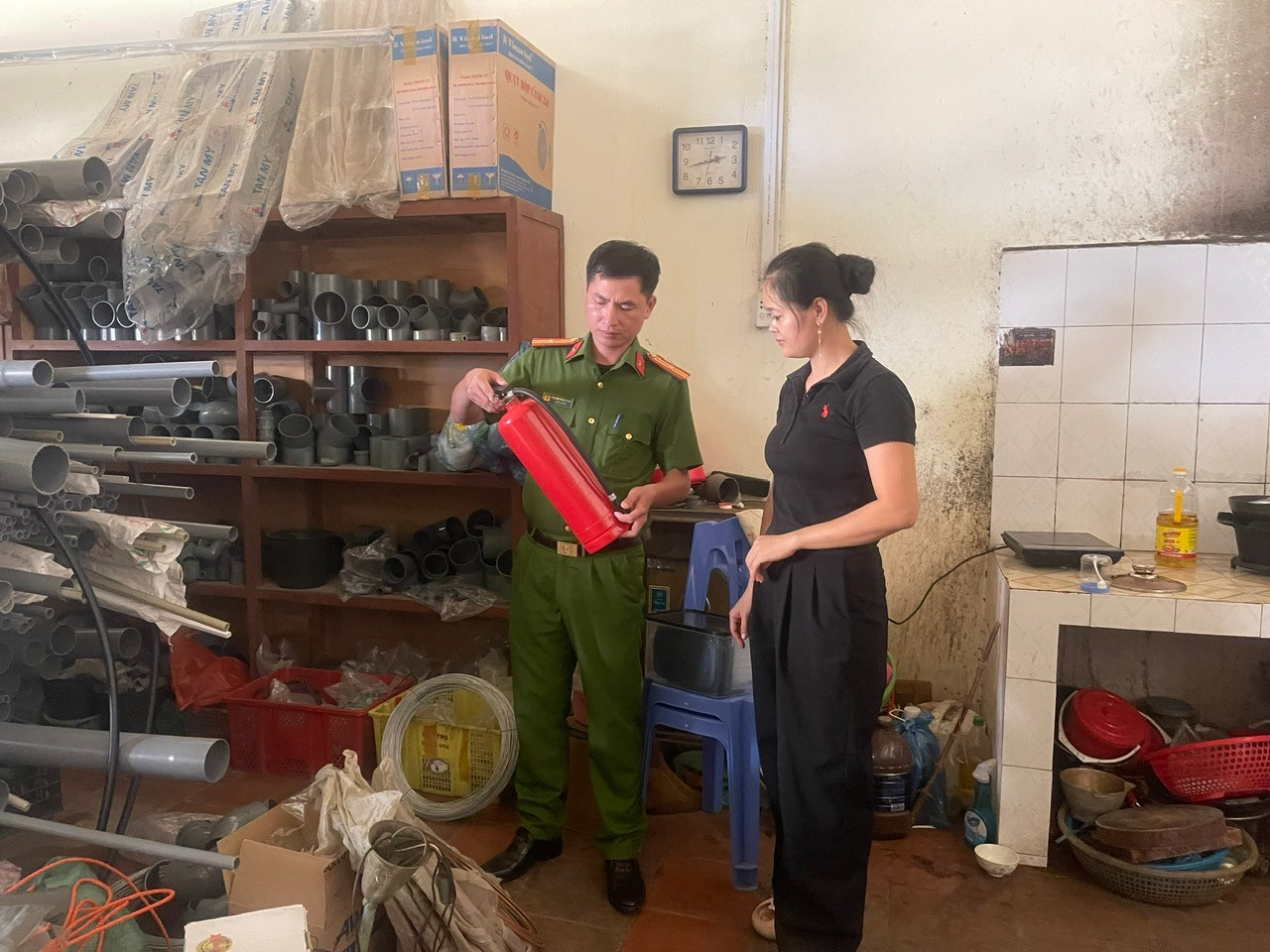 Công an phường Đức Xuân đẩy mạnh công tác phòng cháy, chữa cháy