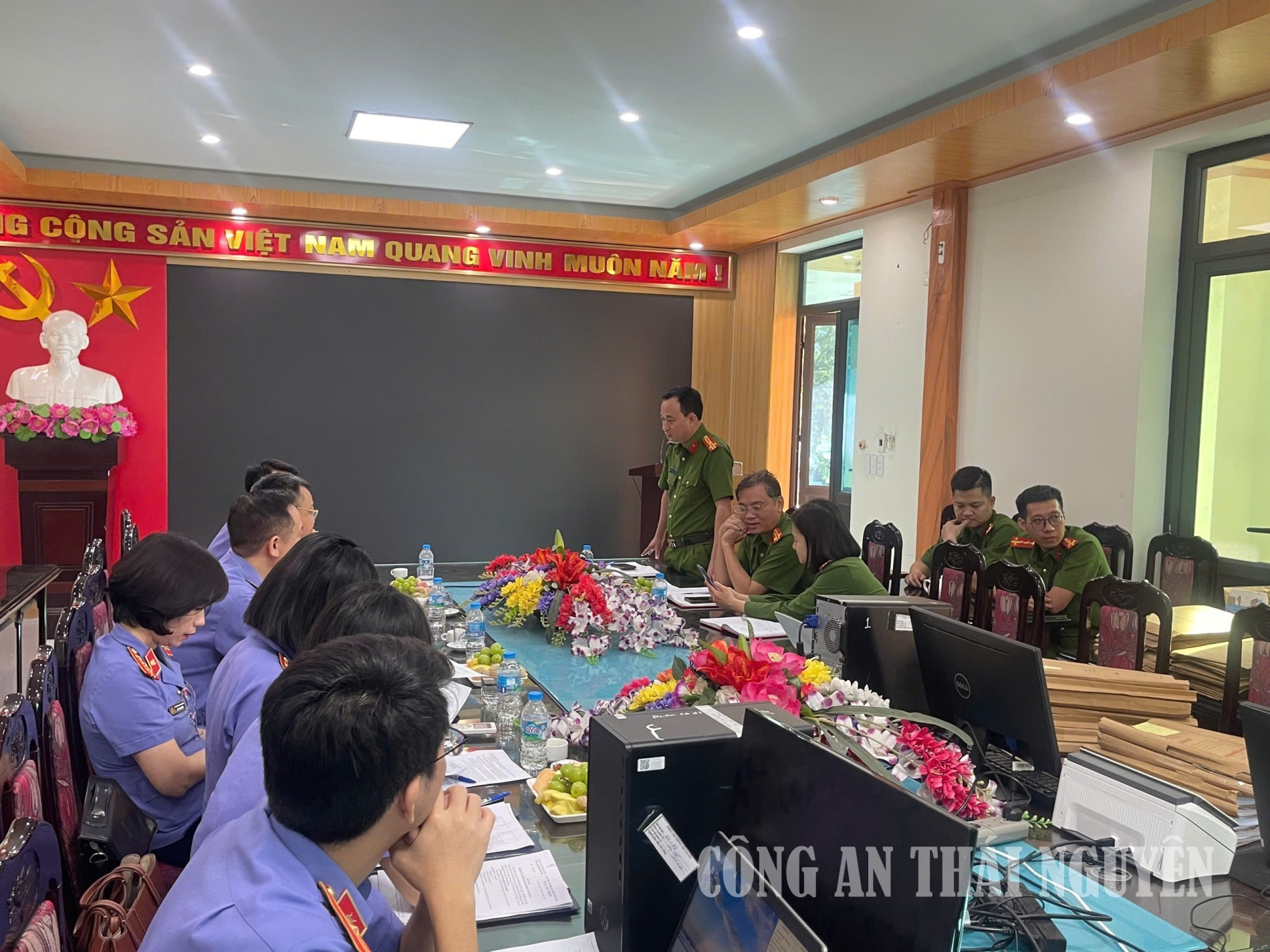 Công an phường Phổ Yên báo cáo kết quả thực hiện việc tiếp nhận, giải quyết nguồn tin về tội phạm