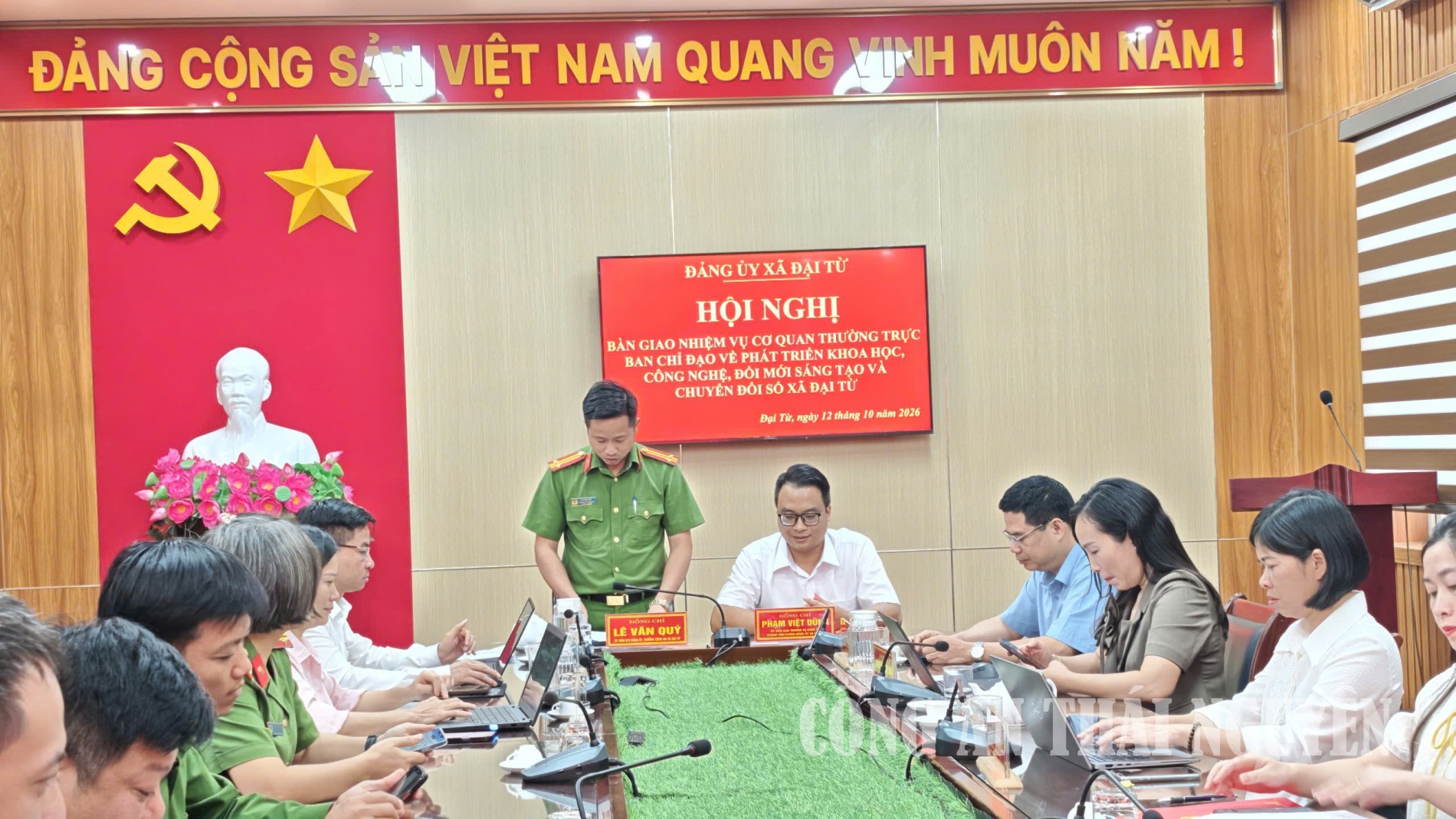 Đồng chí Lê Văn Quý phát biểu nhận nhiệm vụ
