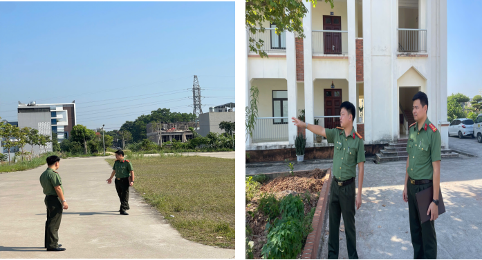 Công an phường Phan Đình Phùng trực tiếp khảo sát địa bàn diễn tập