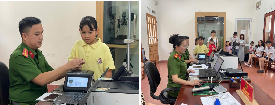 Công an phường Phan Đình Phùng thực hiện cấp căn cước cho trẻ em dưới 14 tuổi