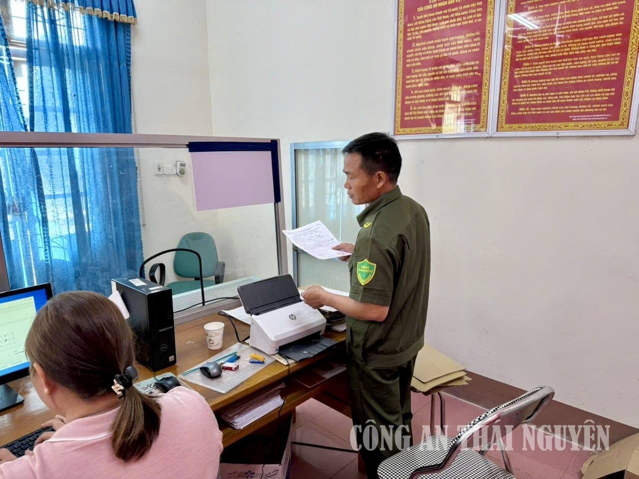 Công an xã số hóa hồ sơ
